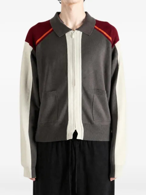 Kiko Kostadinov panelled zip-up cardigan