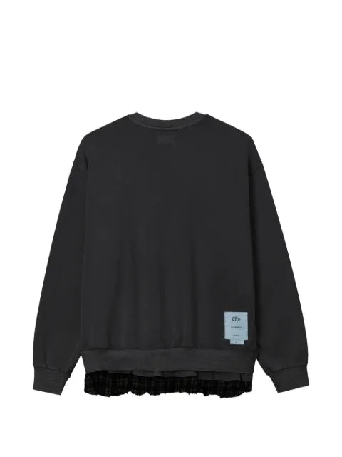 izzue layered-hem logo-embroidered sweater