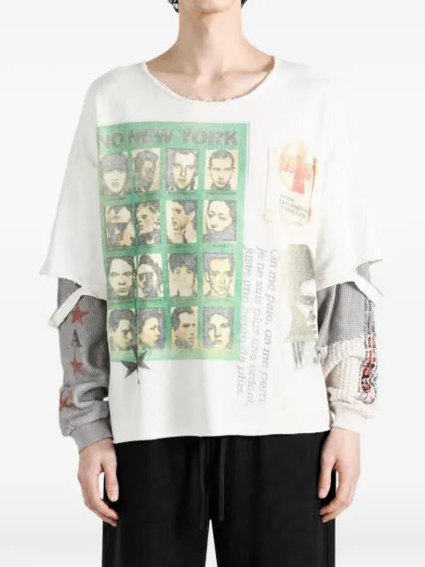 SAITOS Hybrid Medic graphic-print layered sweatshirt