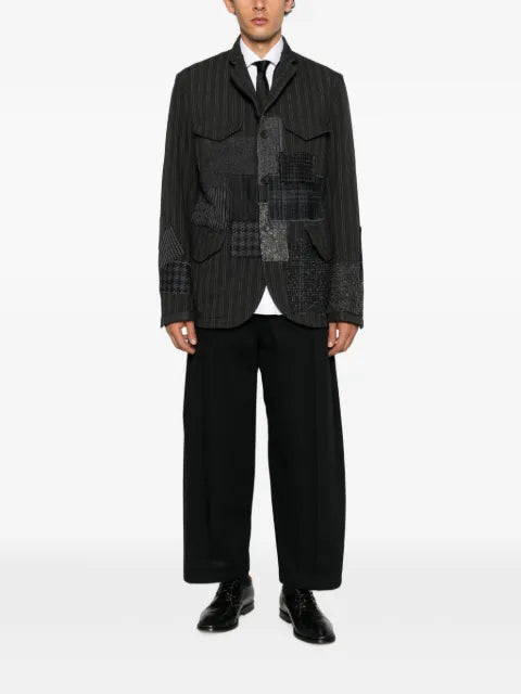 Junya Watanabe MAN patchwork pinstripe jacket