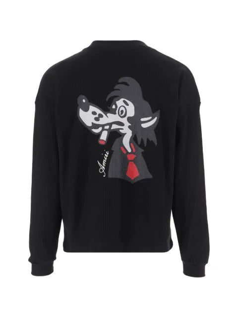 AMIRI wolf-print logo-embroidered sweater