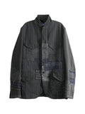 Junya Watanabe MAN patchwork pinstripe-pattern jacket