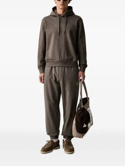 Armani Exchange logo-print drawstring hoodie