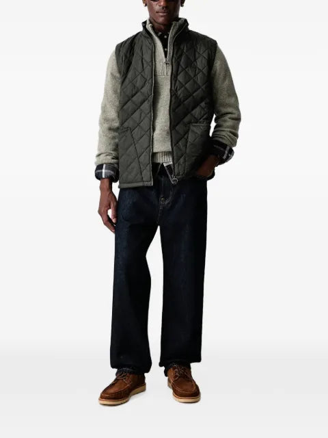 Barbour half-zip rib-trimmed sweater