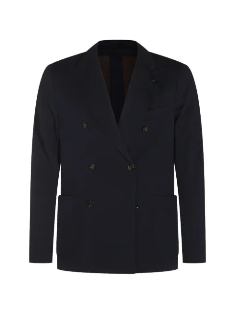 Lardini peak-lapel double-breasted blazer