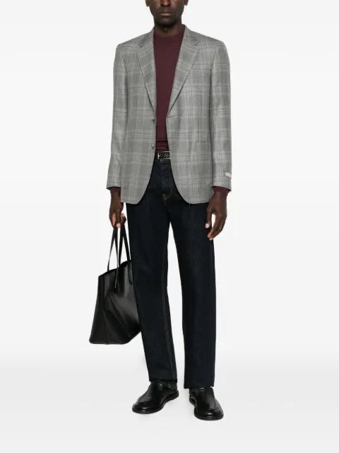 Canali Prince of Wales check blazer