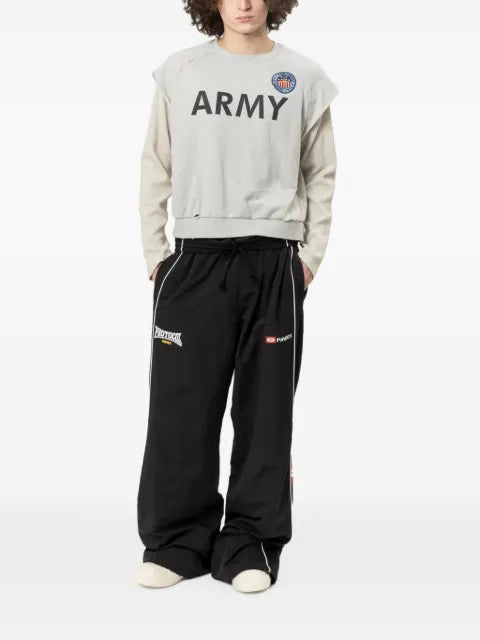 PROTOCOL INDEX layered-distressed sweatshirt