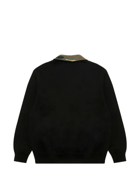 AAPE BY *A BATHING APE® camouflage-collar logo-print sweater
