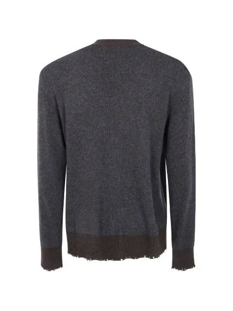 Ziggy Chen distressed-effect V-neck cardigan