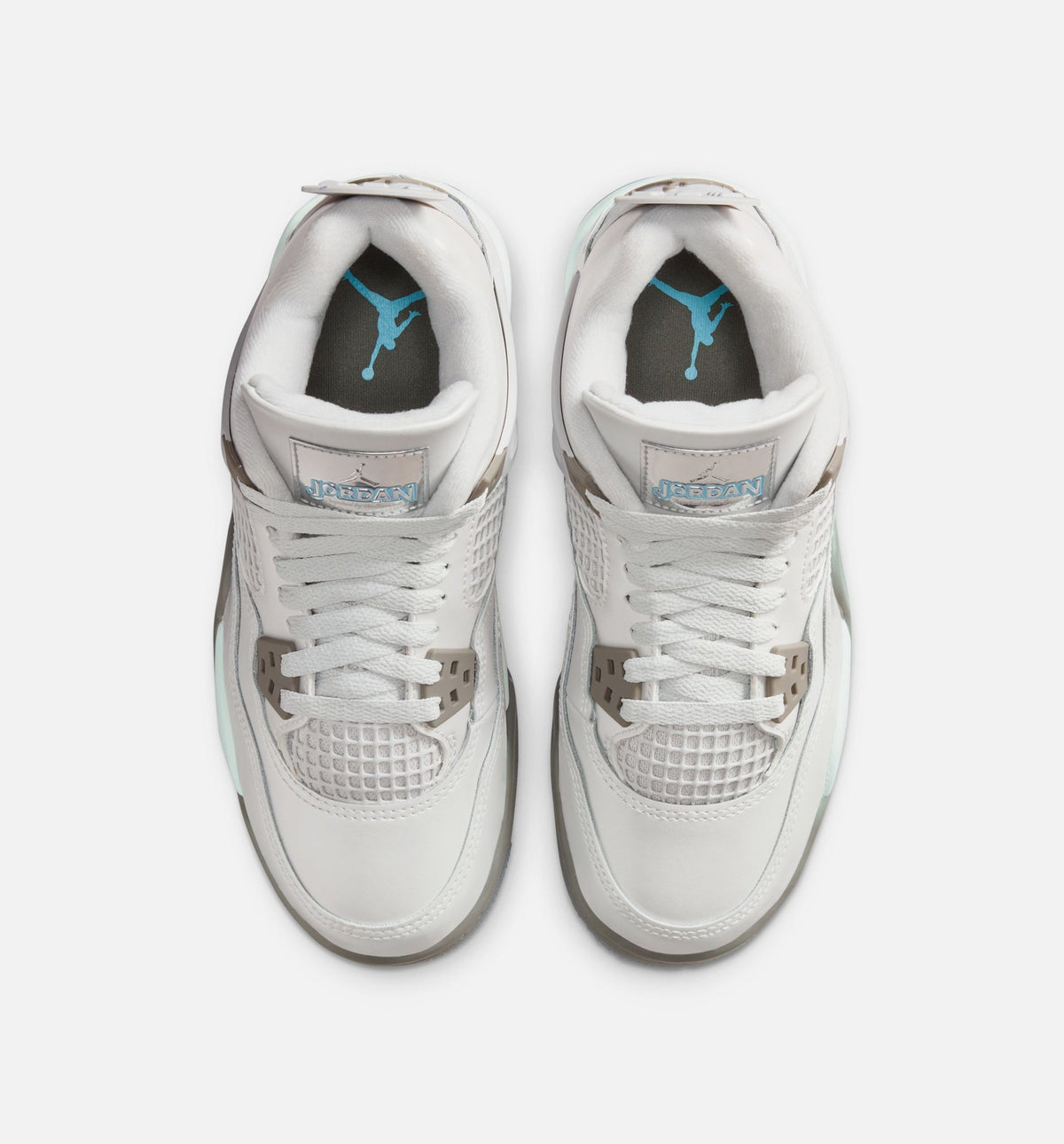 Air Jordan 4 Retro Blue Chill Grade School Lifestyle Shoe – Photon Dust / Blue Chill / Flat Pewter / White / Blue Tint