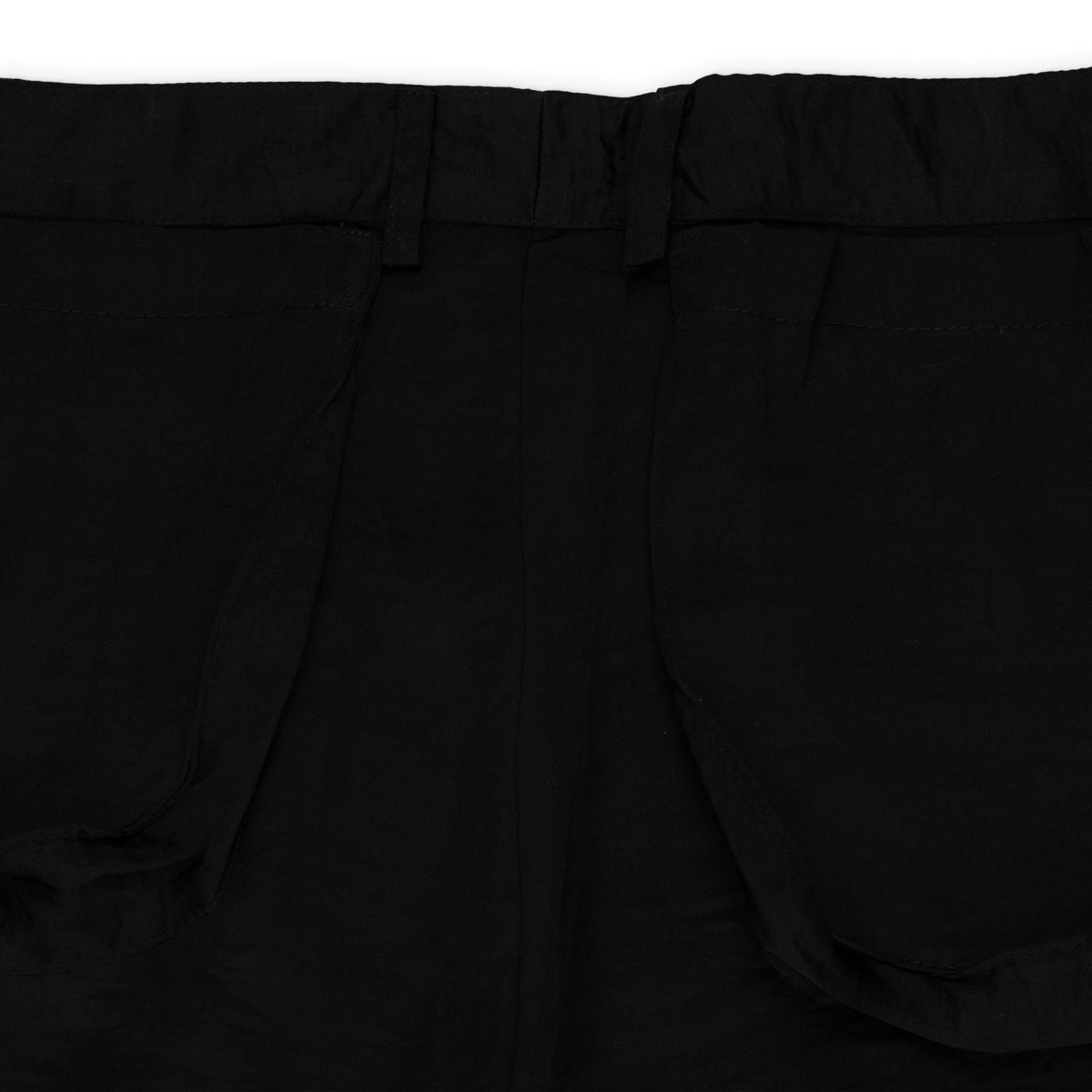 Black Satin Pocket Trousers
