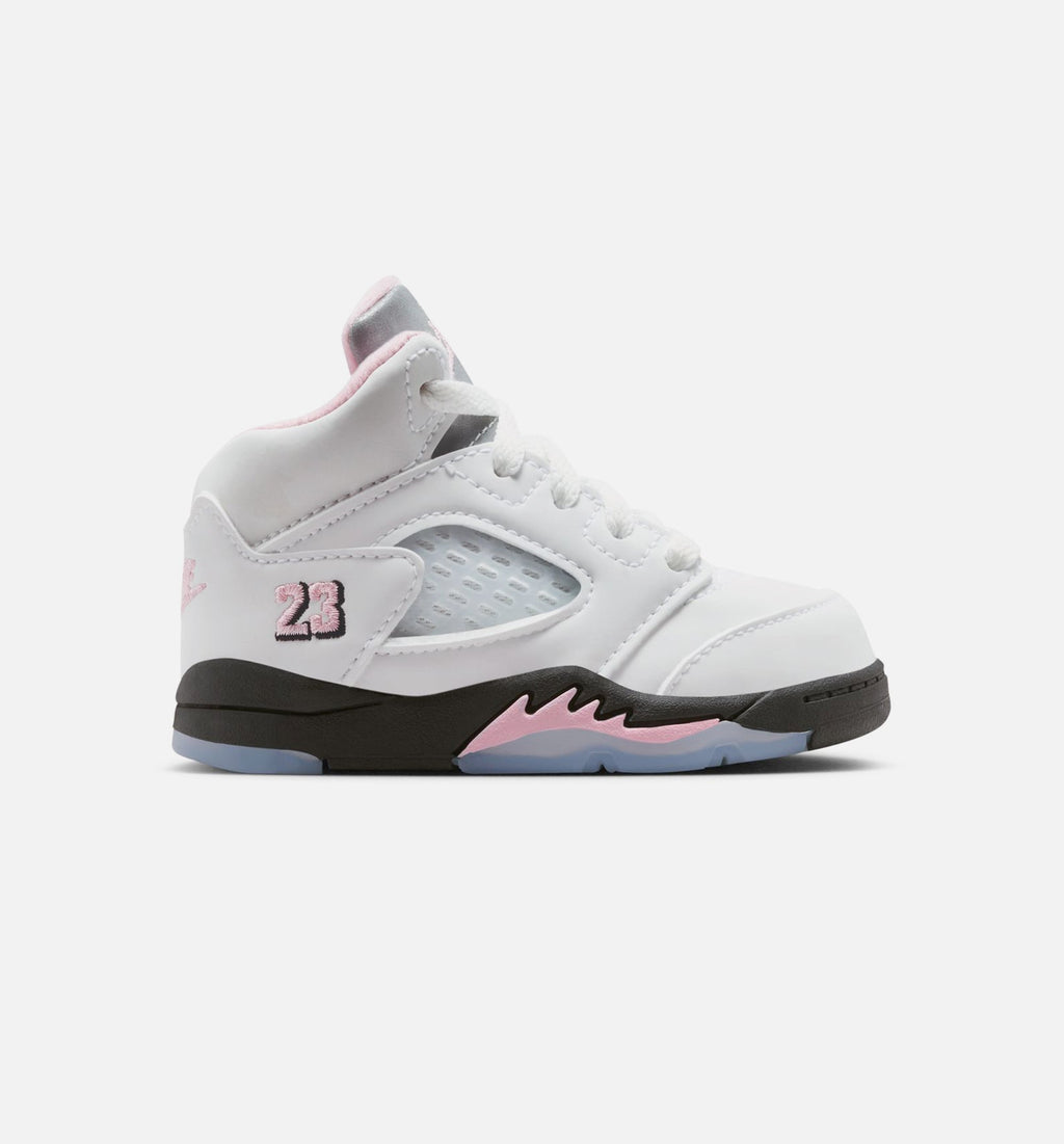 Air Jordan 5 Retro "Medium Soft Pink" Infant/Toddler Shoe – White/Black/Medium Soft Pink