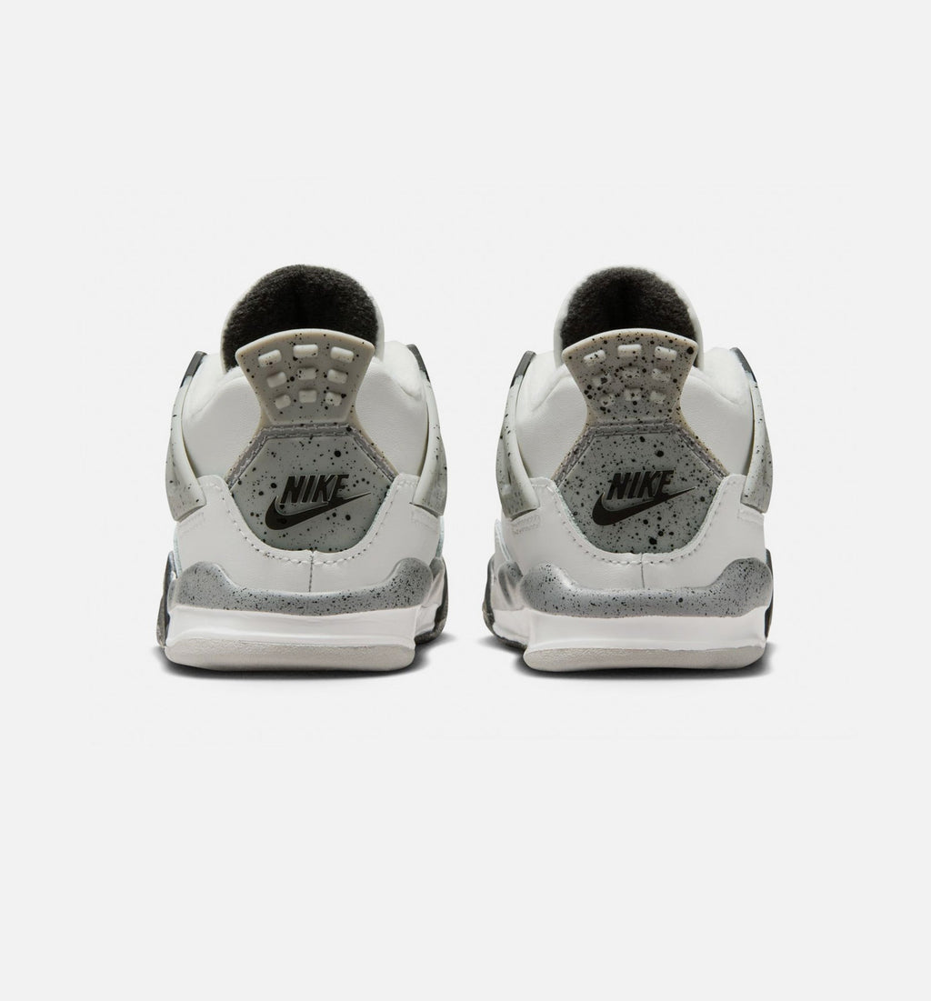 Air Jordan 4 Retro White Cement Grade School Lifestyle Shoe - Summit White/Fire Red/Cement Grey/Black（副本）