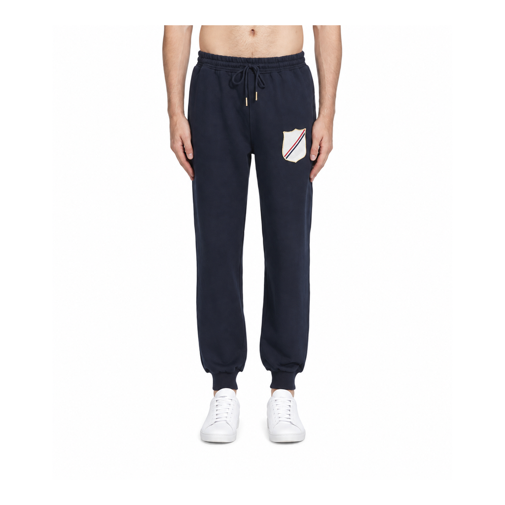 Thom Browne Style Unisex Casual Sweatpants with Signature Four-Bar Detail