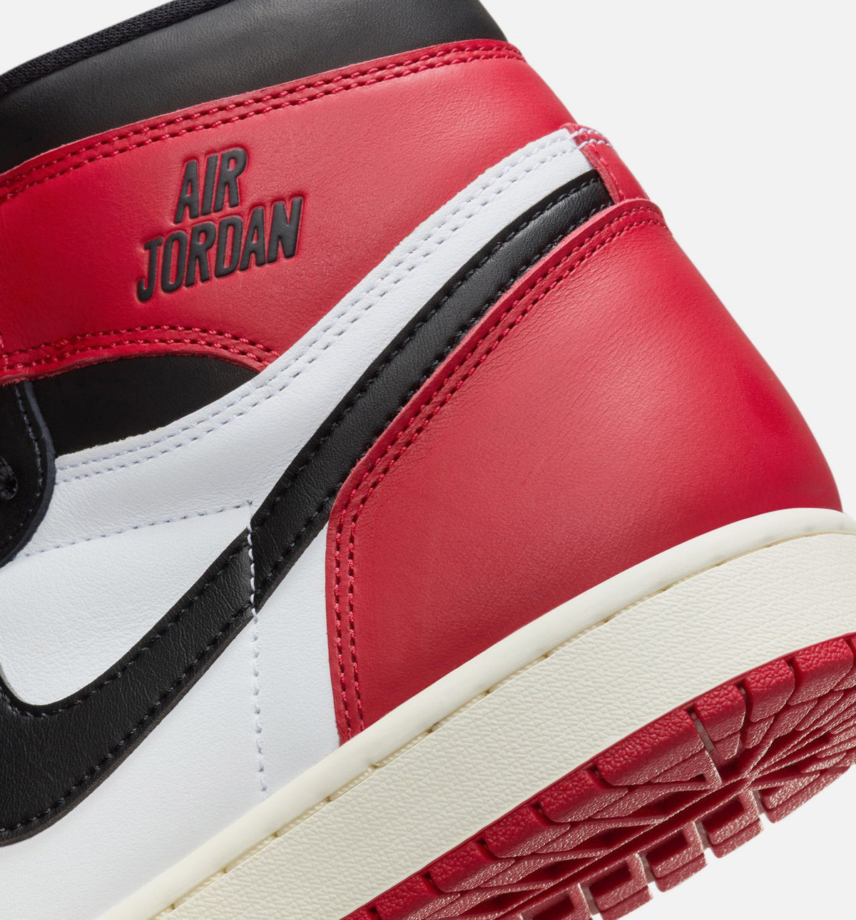 Air Jordan 1 Retro High OG Black Toe Men's Sneakers - White / Black / Red / Sail
