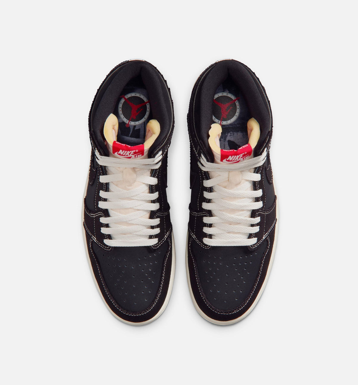 Air Jordan 1 Retro High OG Flight Club Men's Sneakers - Black / University Red / Sail / Gum Medium Brown