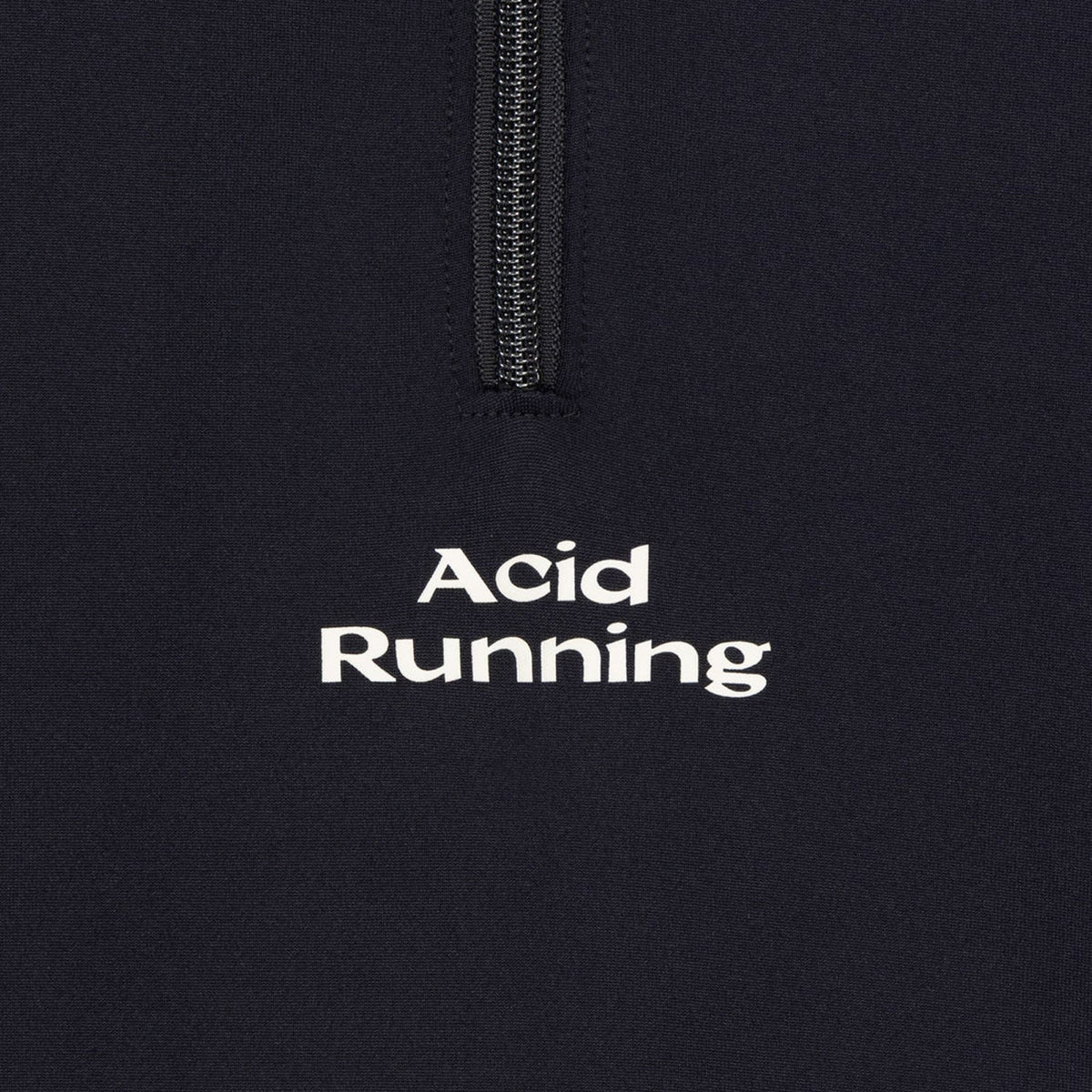 Acid Running Logo Quarter Zip: Black