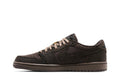 Travis Scott x Air Jordan 1 Low OG SP 'Velvet Brown' – Cactus Jack Collab in Rich Brown Velvet with Reverse Swoosh