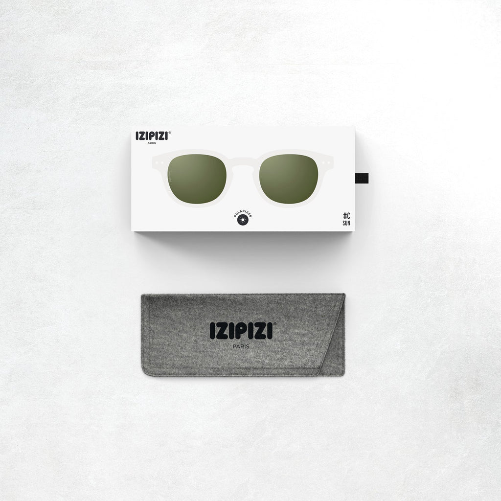 Izipizi Sun Glasses #C: Crystal Polarized  Green Lenses