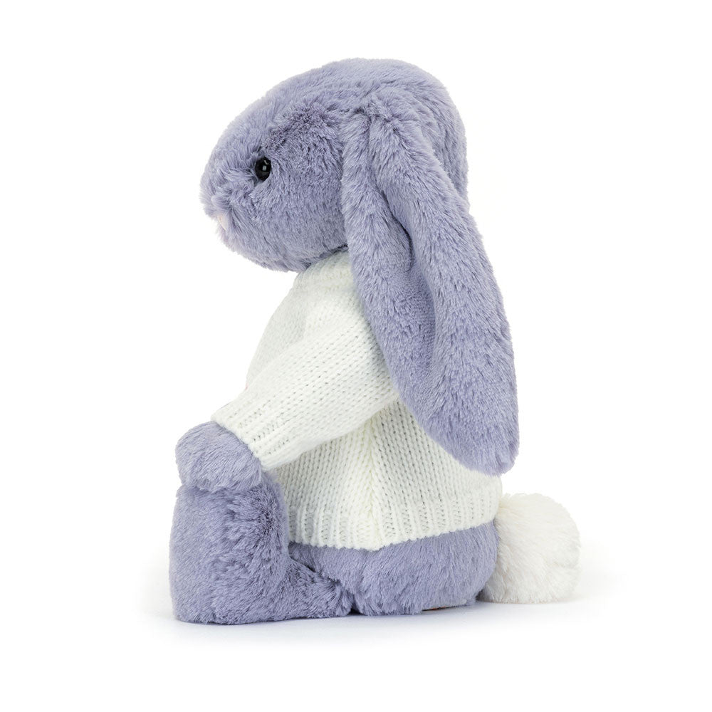 Bashful Viola Bunny with Personalized Cream Jumper