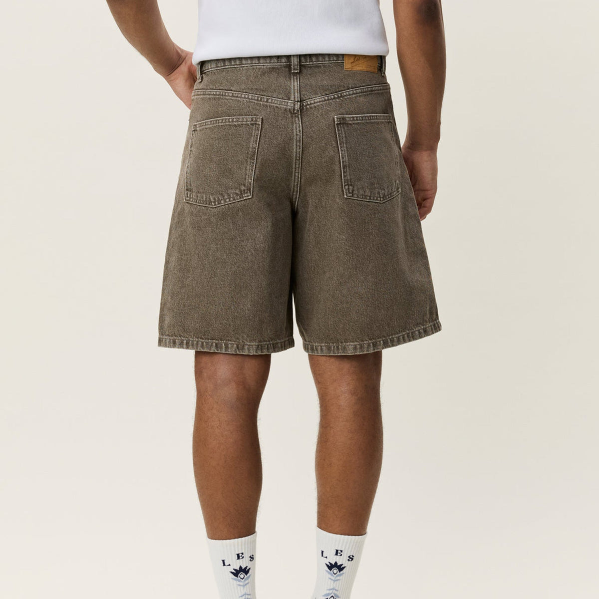Les Deux Denim Shorts: Light Brown Denim Wash