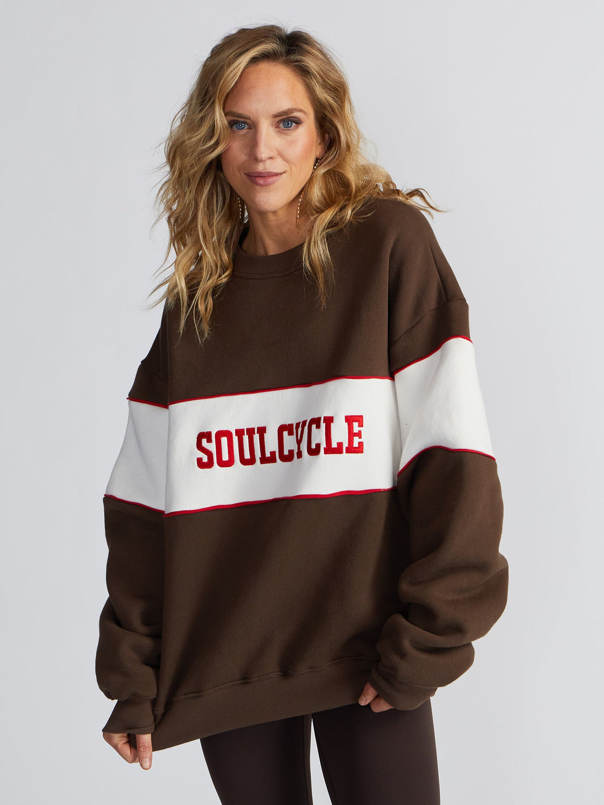 SOULCYCLE BROWN BLOCK CREW NEC