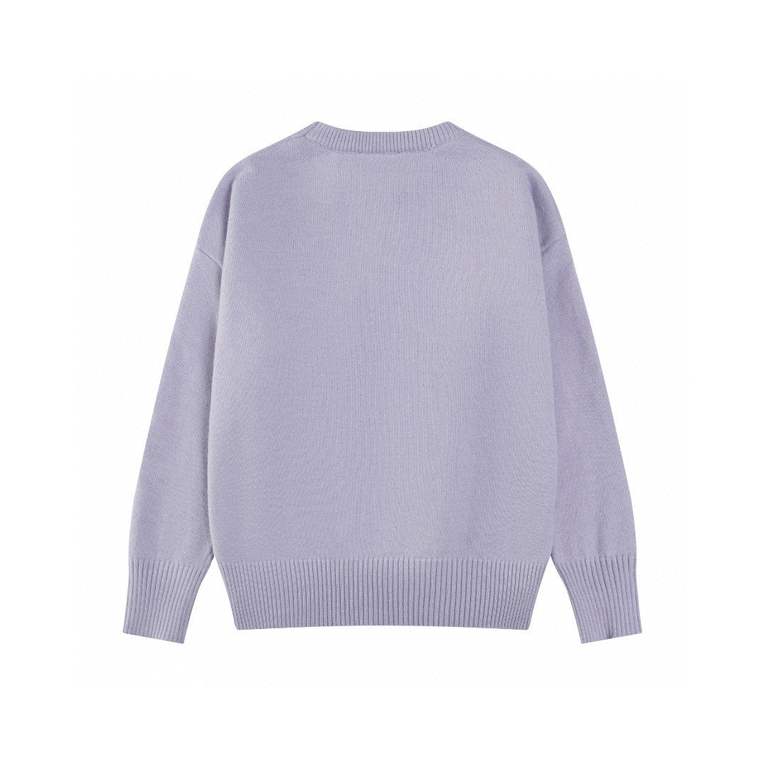 AMI Paris Classic Jacquard Heart Crewneck Sweater – 2025SS