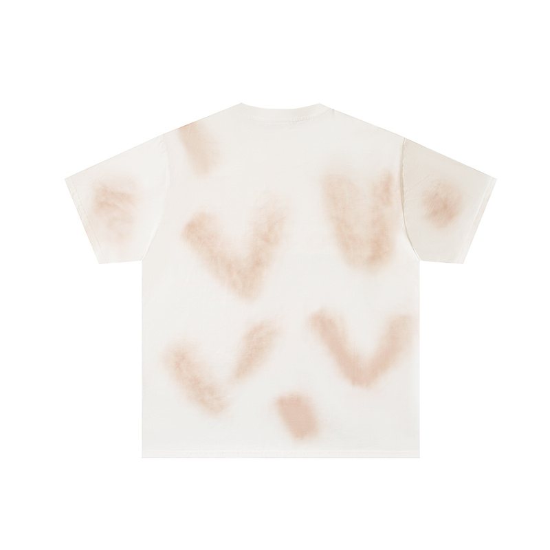 VALE USA Washed Cream Hockey Graphic T-Shirt