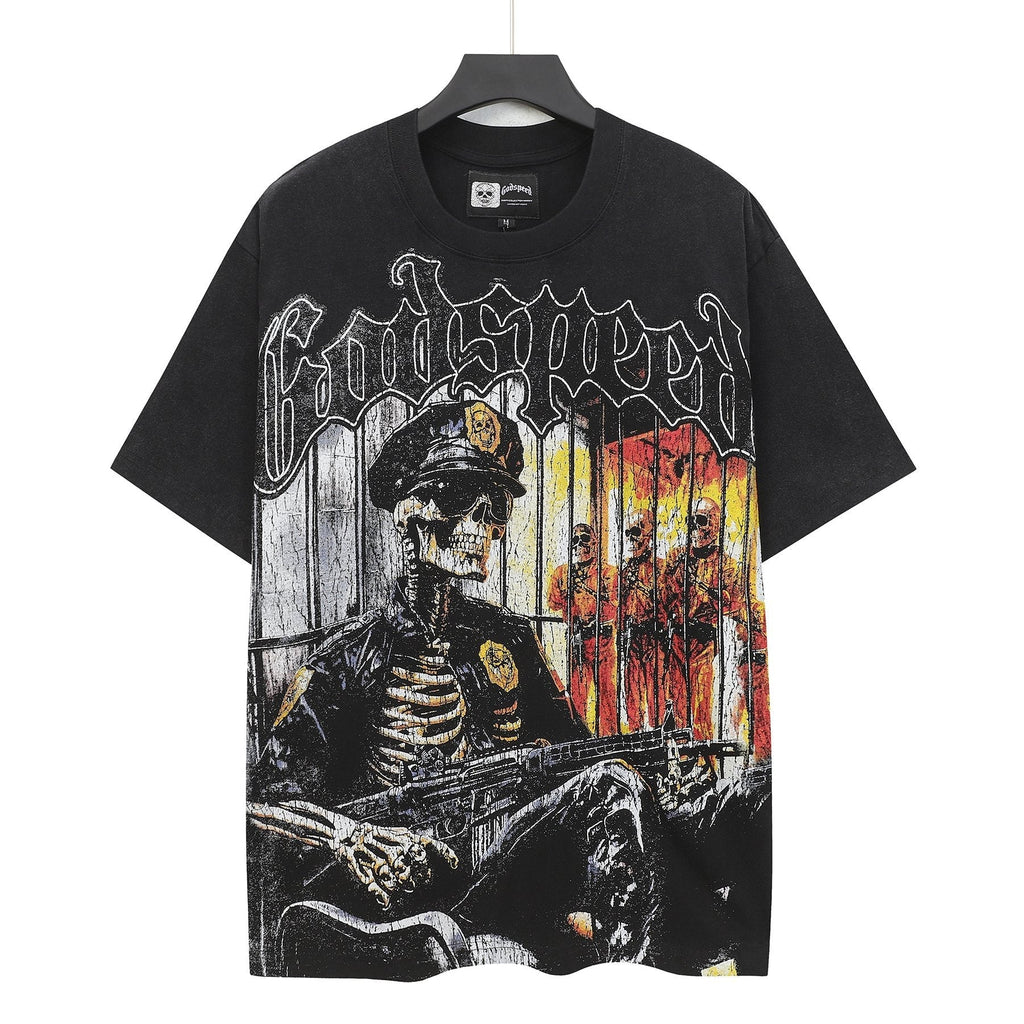 Godspeed Skeleton Prison Graphic T-Shirt