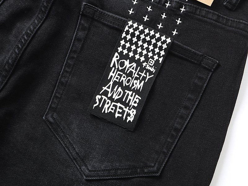 Ksubi Black Distressed Slim Tapered Jeans