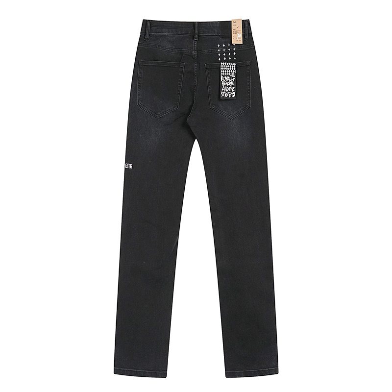 Ksubi Black Distressed Slim Tapered Jeans