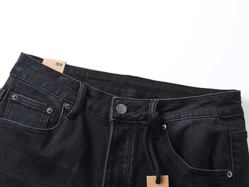 Ksubi Black Distressed Slim Tapered Jeans