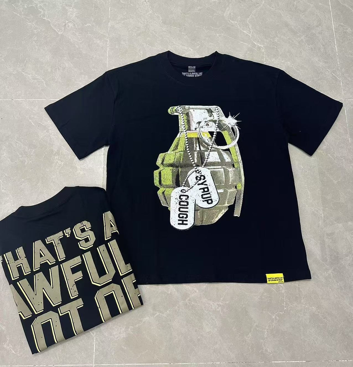 THAT'S A AWFUL LOT OF COUGH SYRUP Grenade Graphic T-Shirt