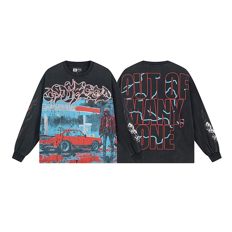 Godspeed Out of Many One Washed Long-Sleeve T-Shirt