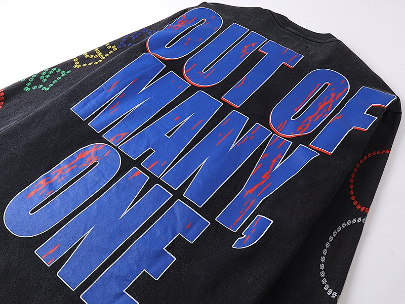 Godspeed Washed Black Graphic Long-Sleeve T-Shirt