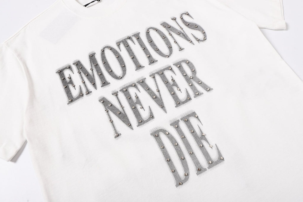 MIXED EMOTION Front Text & Back Logo T-Shirt