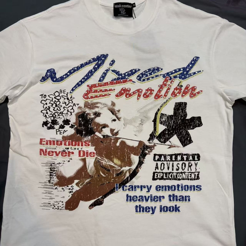 MIXED EMOTION Emotions Collage Graphic T-Shirt