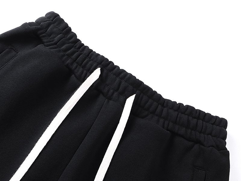 MIXED EMOTION Black Ornamental Graphic Sweatpants