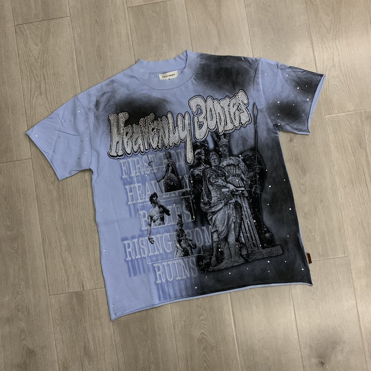 FIRST ROW Heavenly Bodies Rhinestone-Look Graphic T-Shirt
