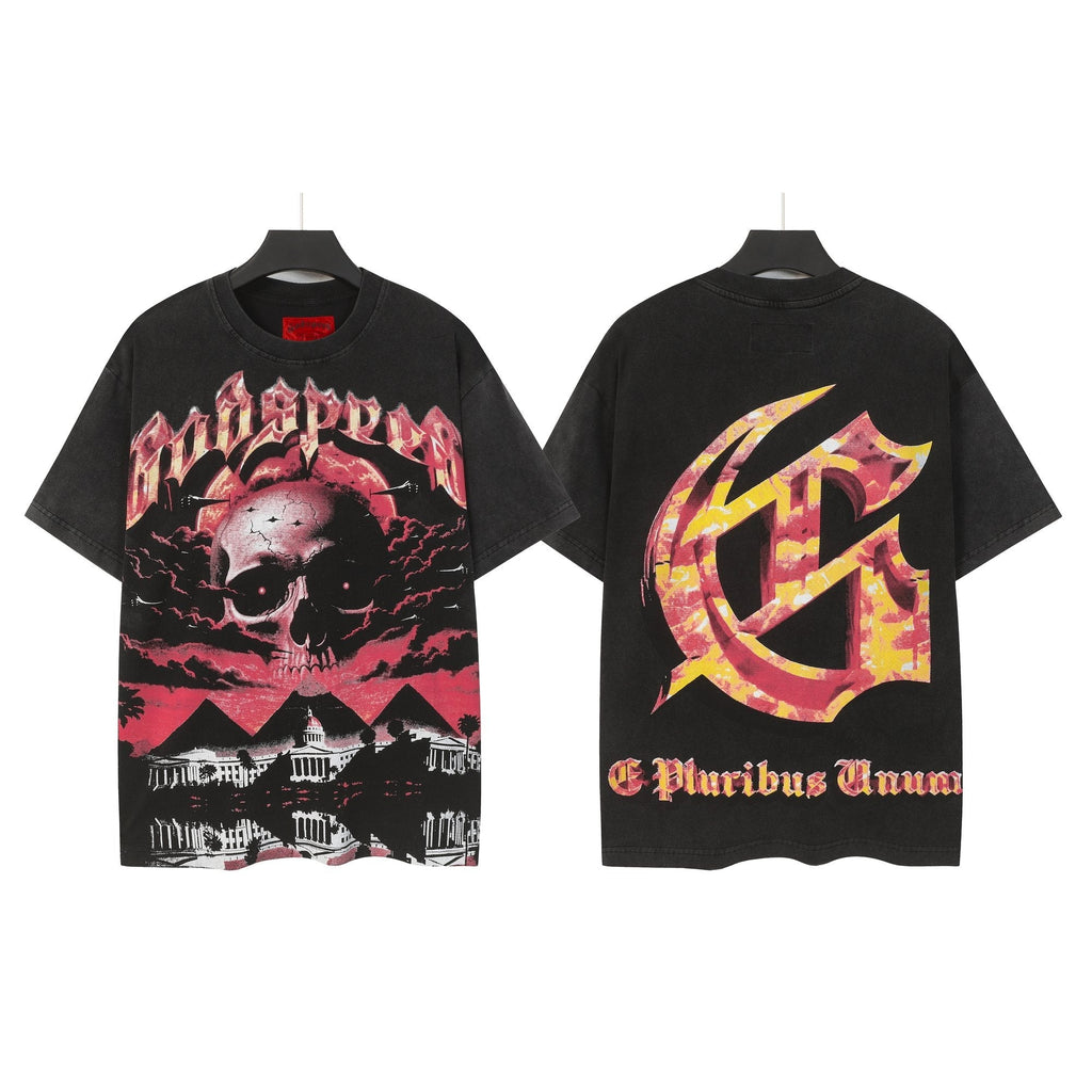 Godspeed E Pluribus Unum Skull Graphic T-Shirt