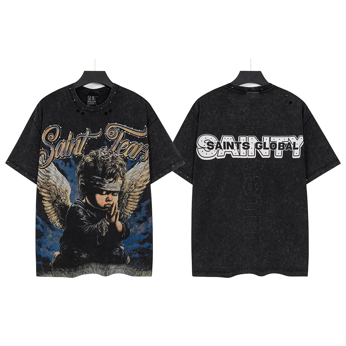 SAINT Tears Angel Graphic Short-Sleeve T-Shirt