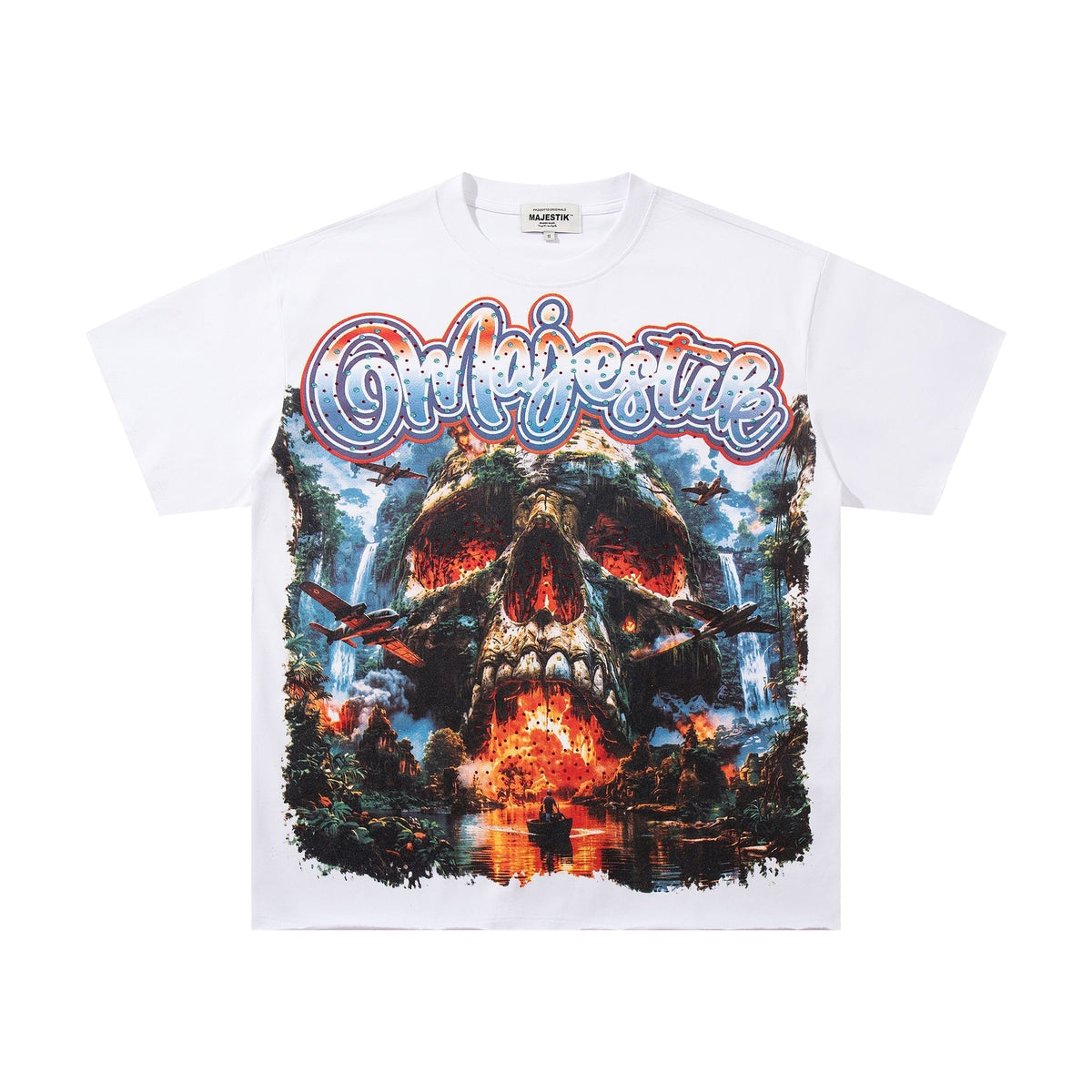 MAJESTIK Skull Graphic Short-Sleeve T-Shirt