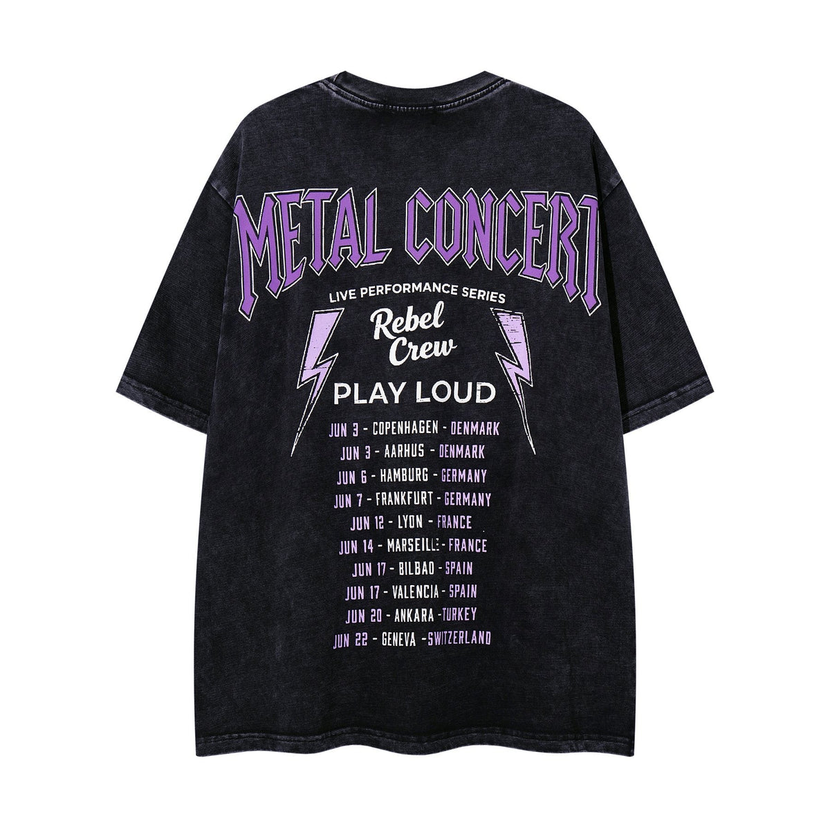 MAJESTIK Washed Rhinestone Graphic T-Shirt