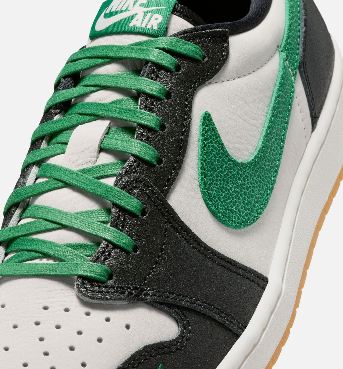 Air Jordan 1 Retro Low OG Phantom And Pine Green Men's Shoes - Phantom Pine Green Black