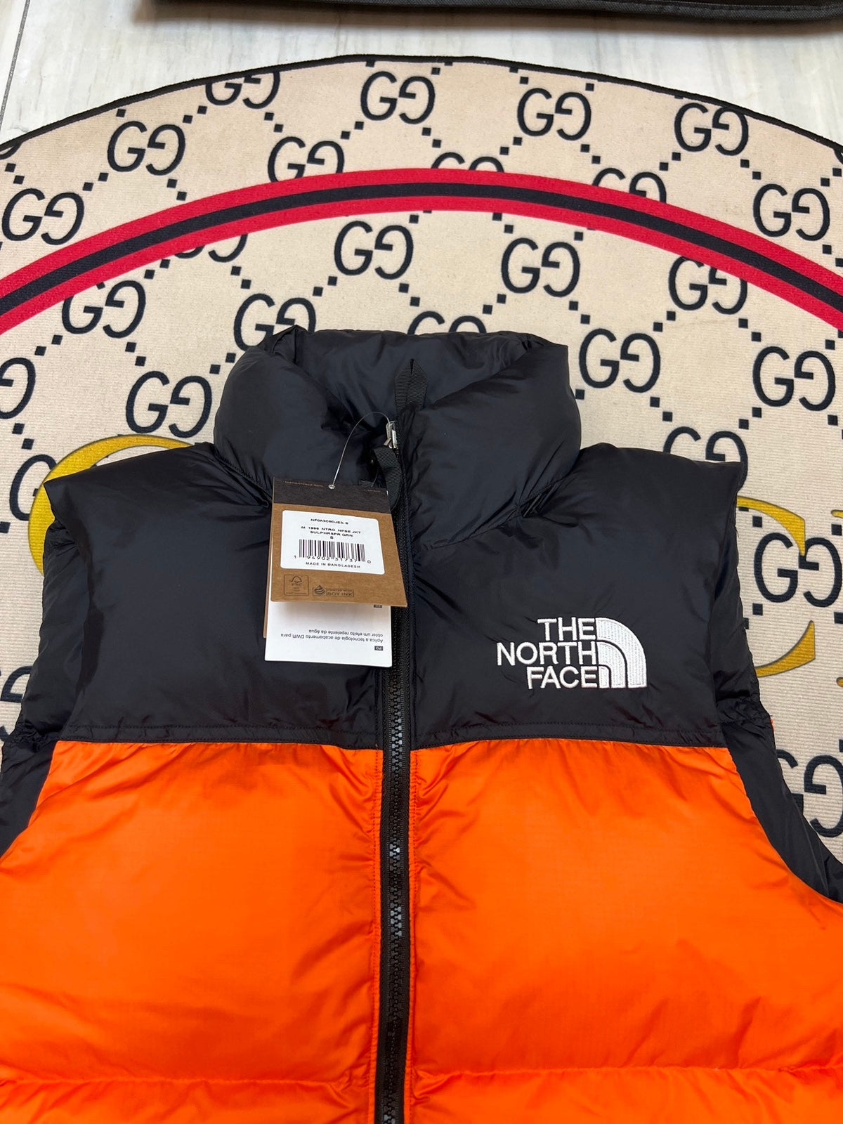 The North Face Orange Black 1996 Retro Nuptse Down Vest