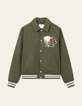 Les Deux Felipe Varsity Wool Jacket 'Olive Night'