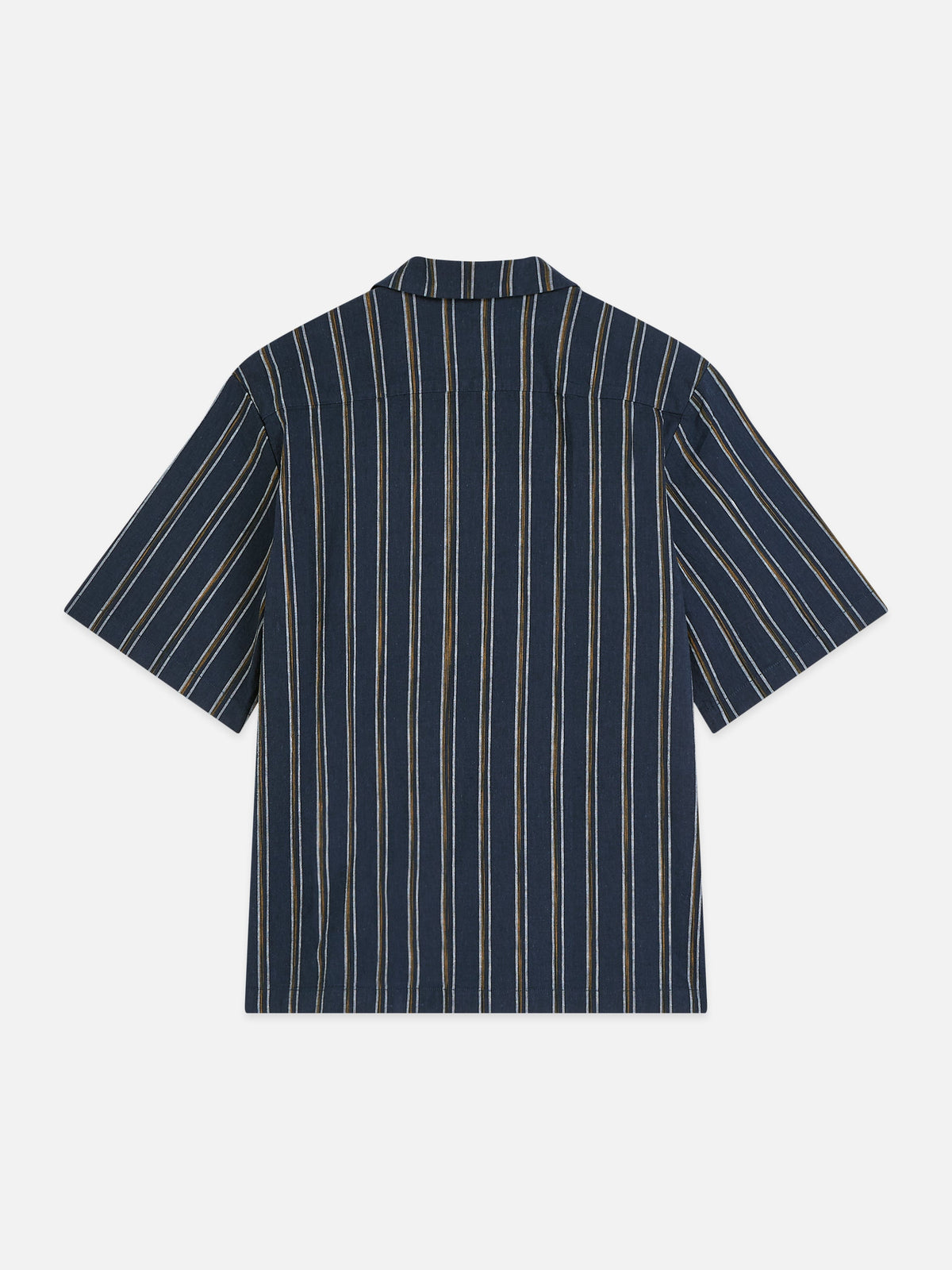 S&S Striped Linen Relaxed-Fit Short-Sleeved Shirt