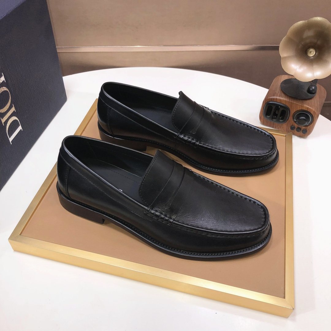 Dior Black Penny Loafers