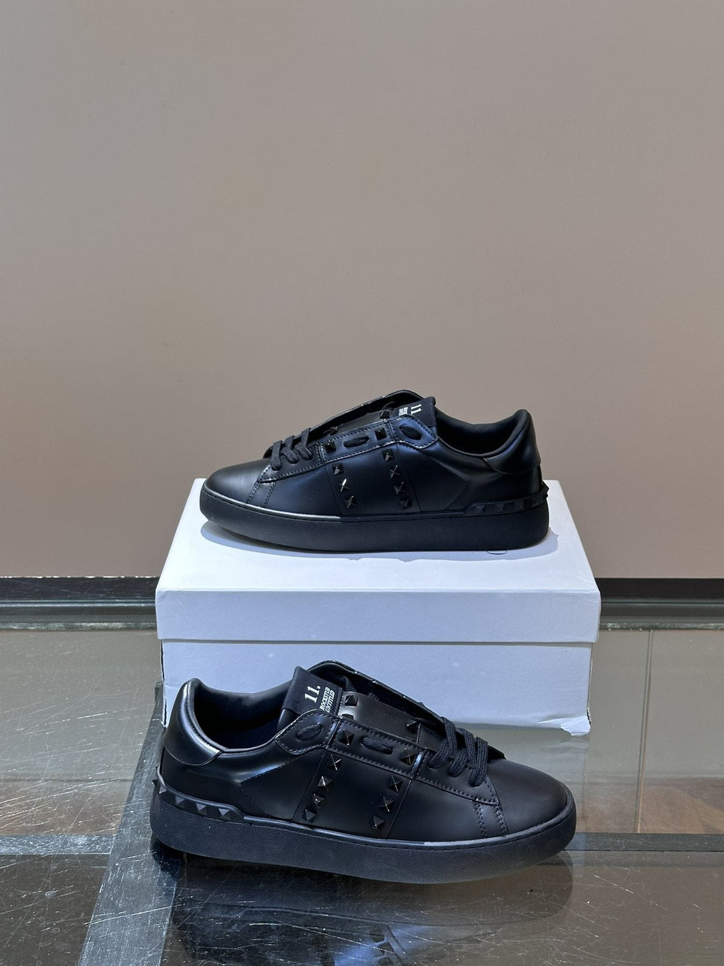 Valentino Garavani Black Studded Low-Top Sneakers