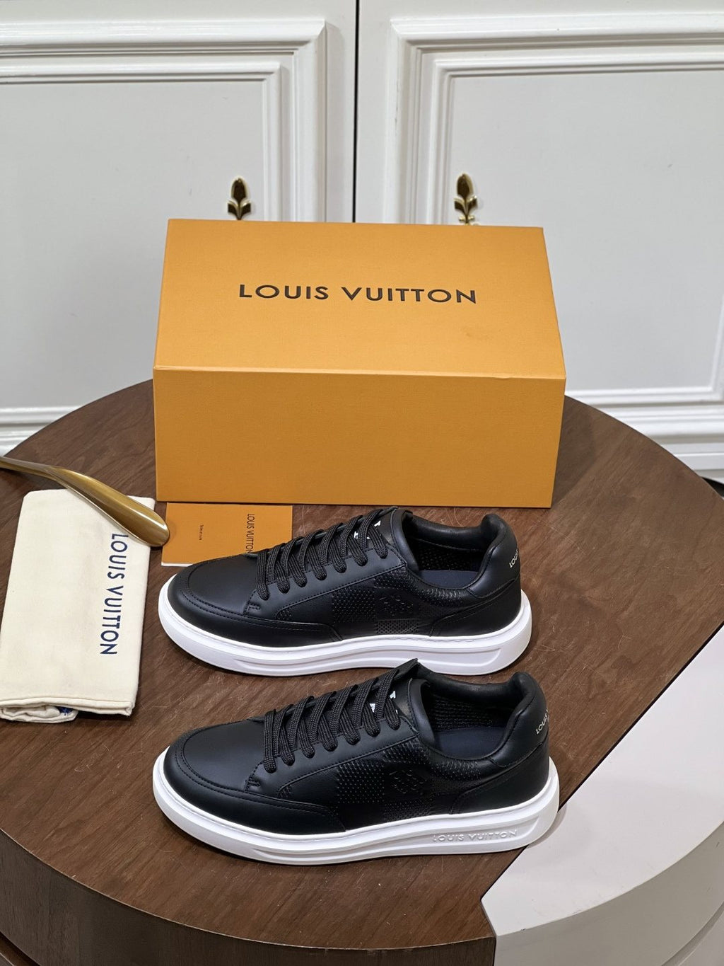 Louis Vuitton Black Low-Top Sneakers